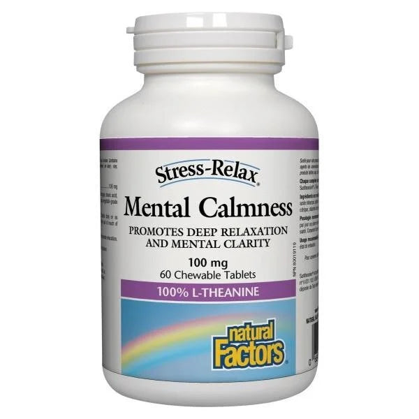Natural Factors L-Theanine Mental Calmness Chewables, Stress-Relax