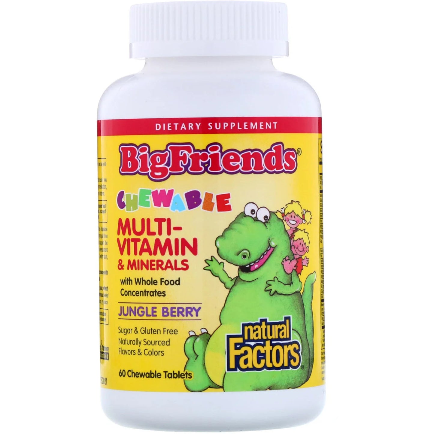 Natural Factors Chewable Multivitamin & Minerals, Jungle Berry Big Friends