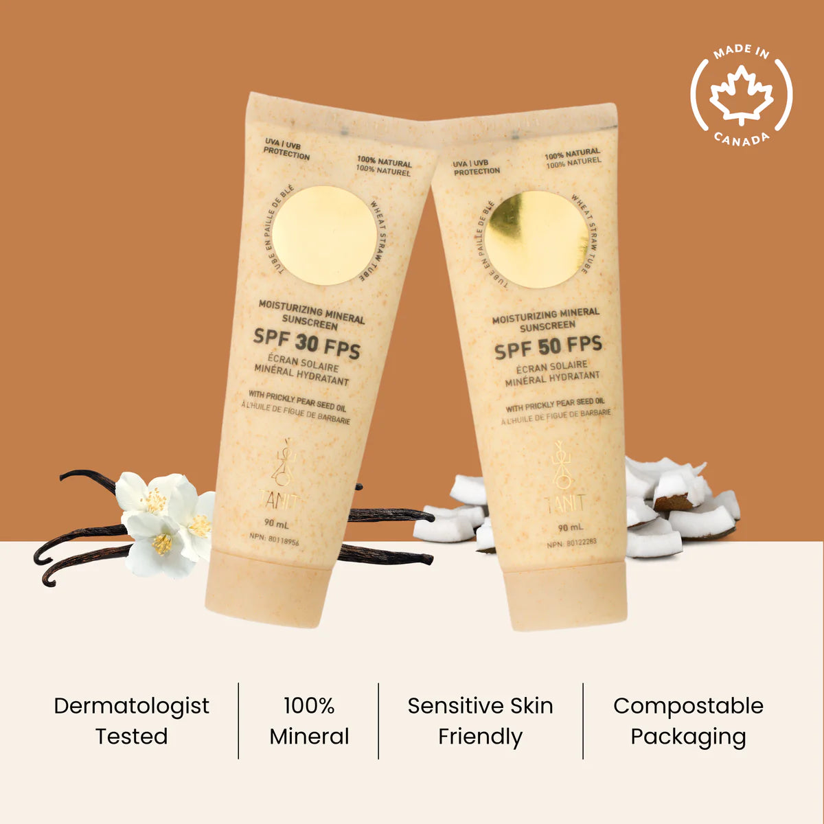Tanit Moisturizing Mineral Sunscreen 30SPF and 50 SPF