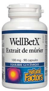 Extrait de mûre WellBetX de Natural Factors 100 mg