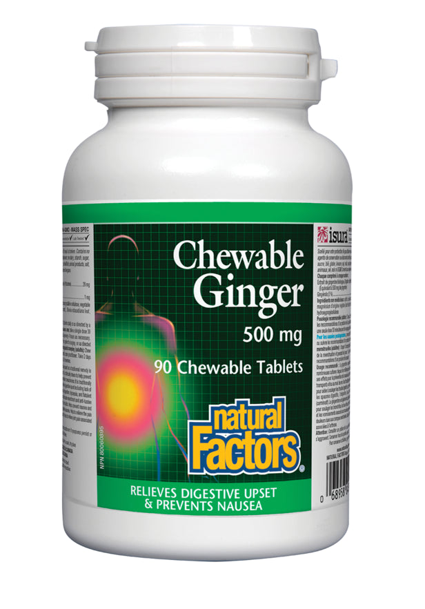 Natural Factors Chewable Ginger 500 mg