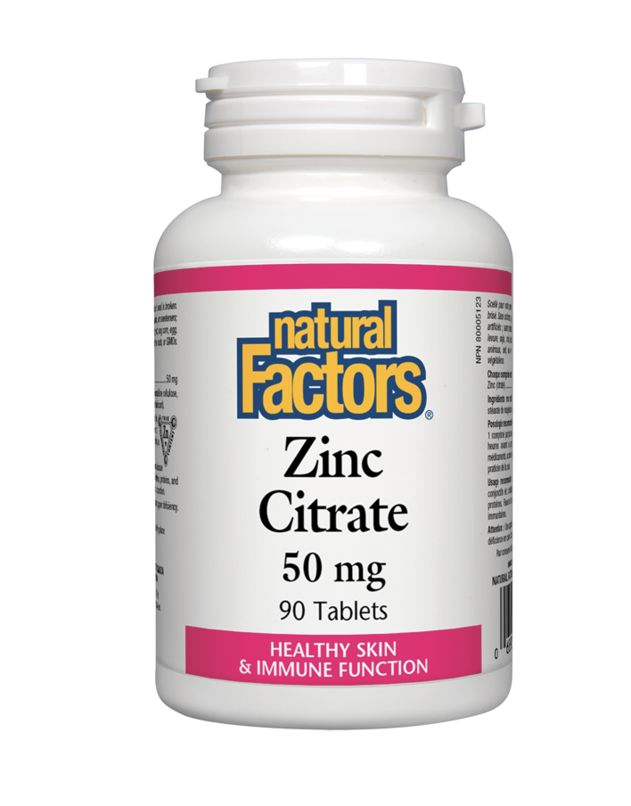 Natural Factors Zinc Citrate 50 mg