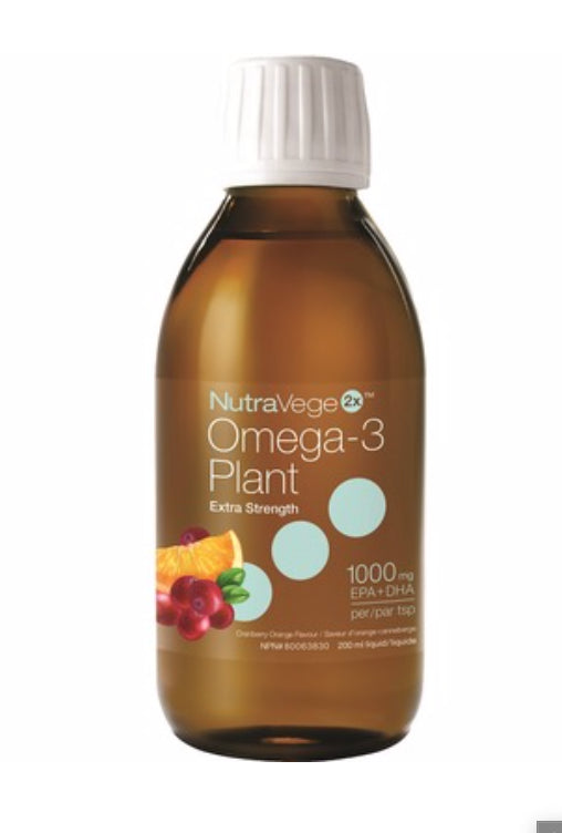 NutraVege Extra Strength Vegetarian Omega-3 Plant Oil - Cranberry/Orange