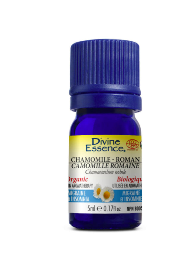Huile essentielle de camomille biologique Divine Essence - Huile essentielle romaine