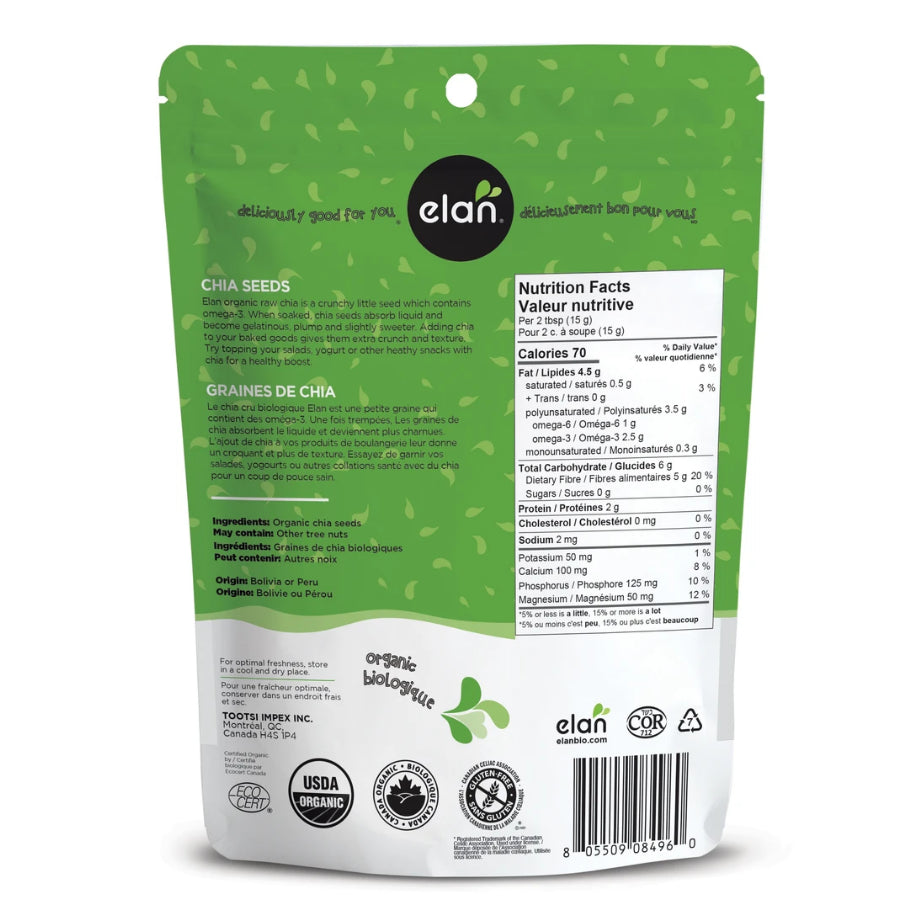 Elan Organic Raw Chia Seeds