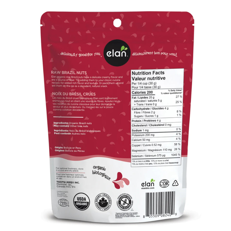 Elan Organic Raw Brazil Nuts