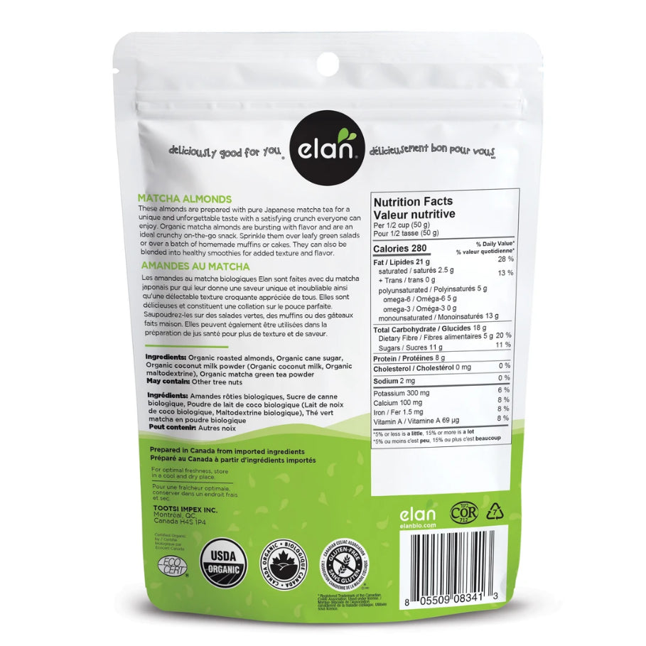Elan Organic Matcha Almonds