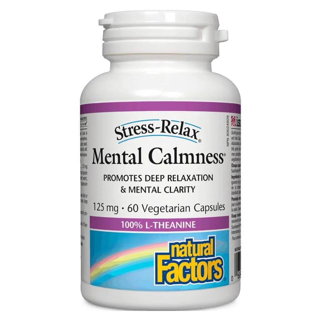Natural Factors L-Theanine Mental Calmness 125 mg, Stress-Relax
