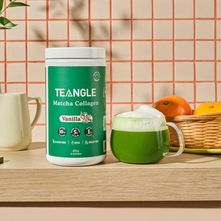 Teangle Matcha Collagen, Original and Vanilla