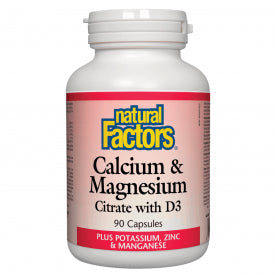 Natural Factors Calcium &amp; Magnesium Citrate with D3 (Capsules)