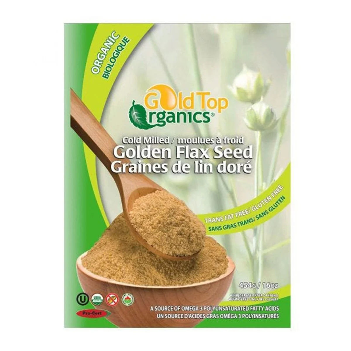 GoldTop Organics Ground Flax Seed