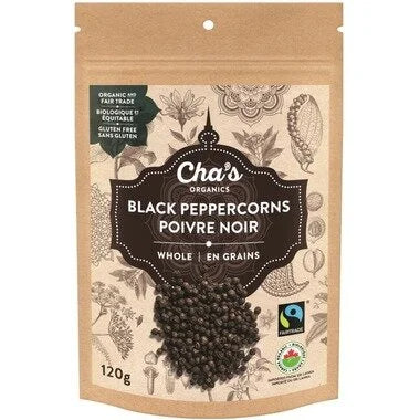 Cha's Organics Black Peppercorns
