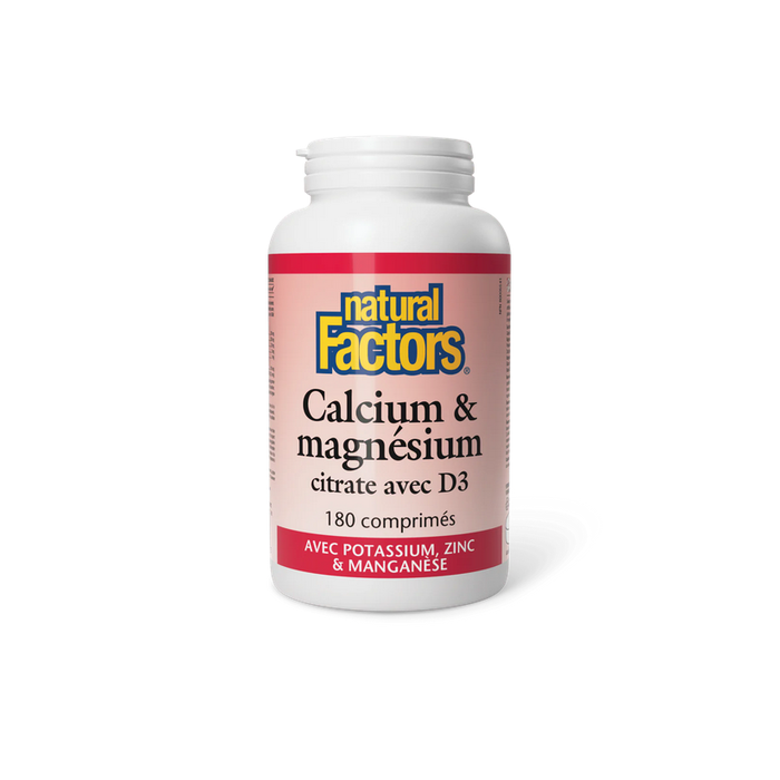 Natural Factors Calcium & Magnesium Citrate with D3 (Tablets)