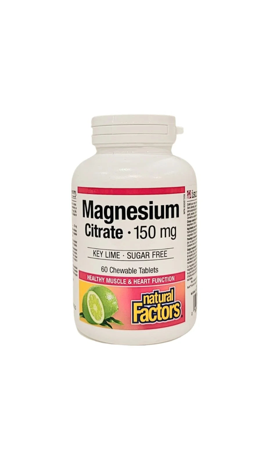 Natural Factors Magnesium Citrate 150 mg Chewable (Sugar-Free)