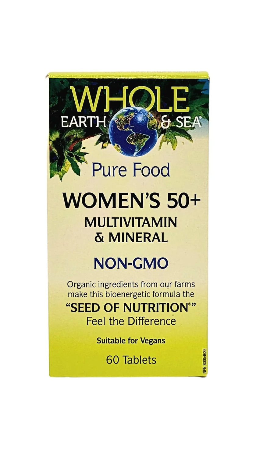 Multivitamines et minéraux pour femmes de 50 ans et plus de Whole Earth and Sea