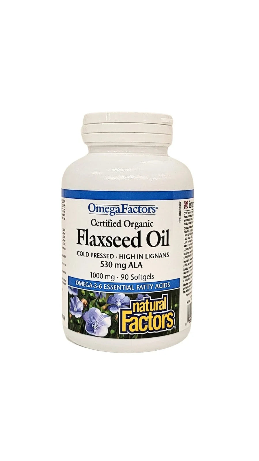 Natural Factors Certified Organic Flaxseed Oil 1000 mg