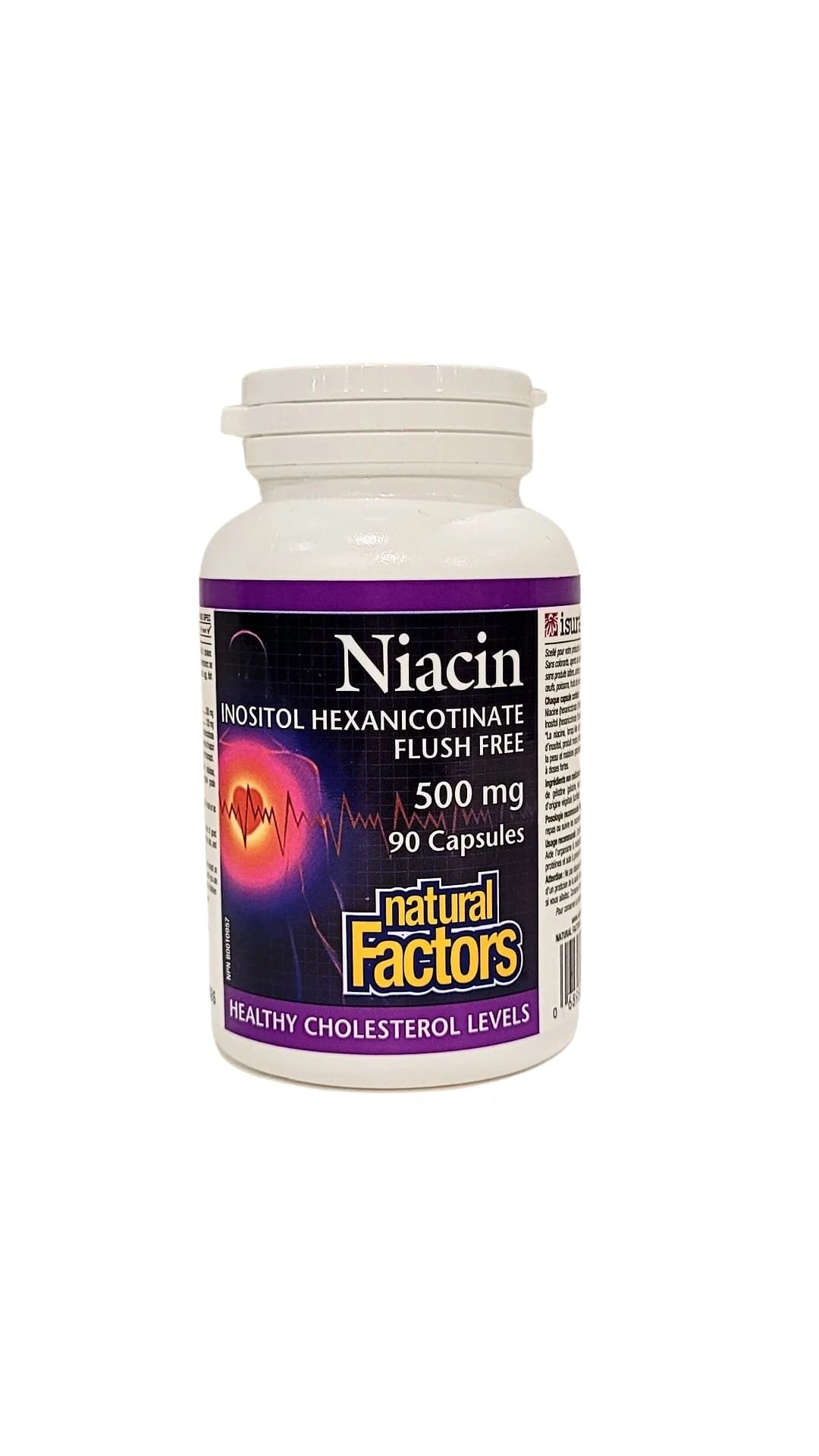 Natural Factors Niacin Inositol Hexanicotinate 500 mg Flush Free