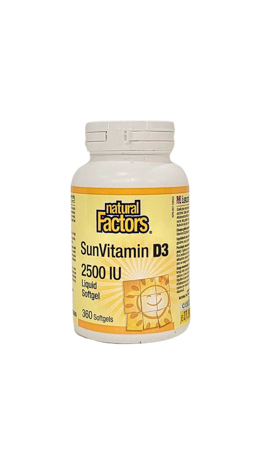 Natural Factors Vitamin D3 2500 IU Softgels