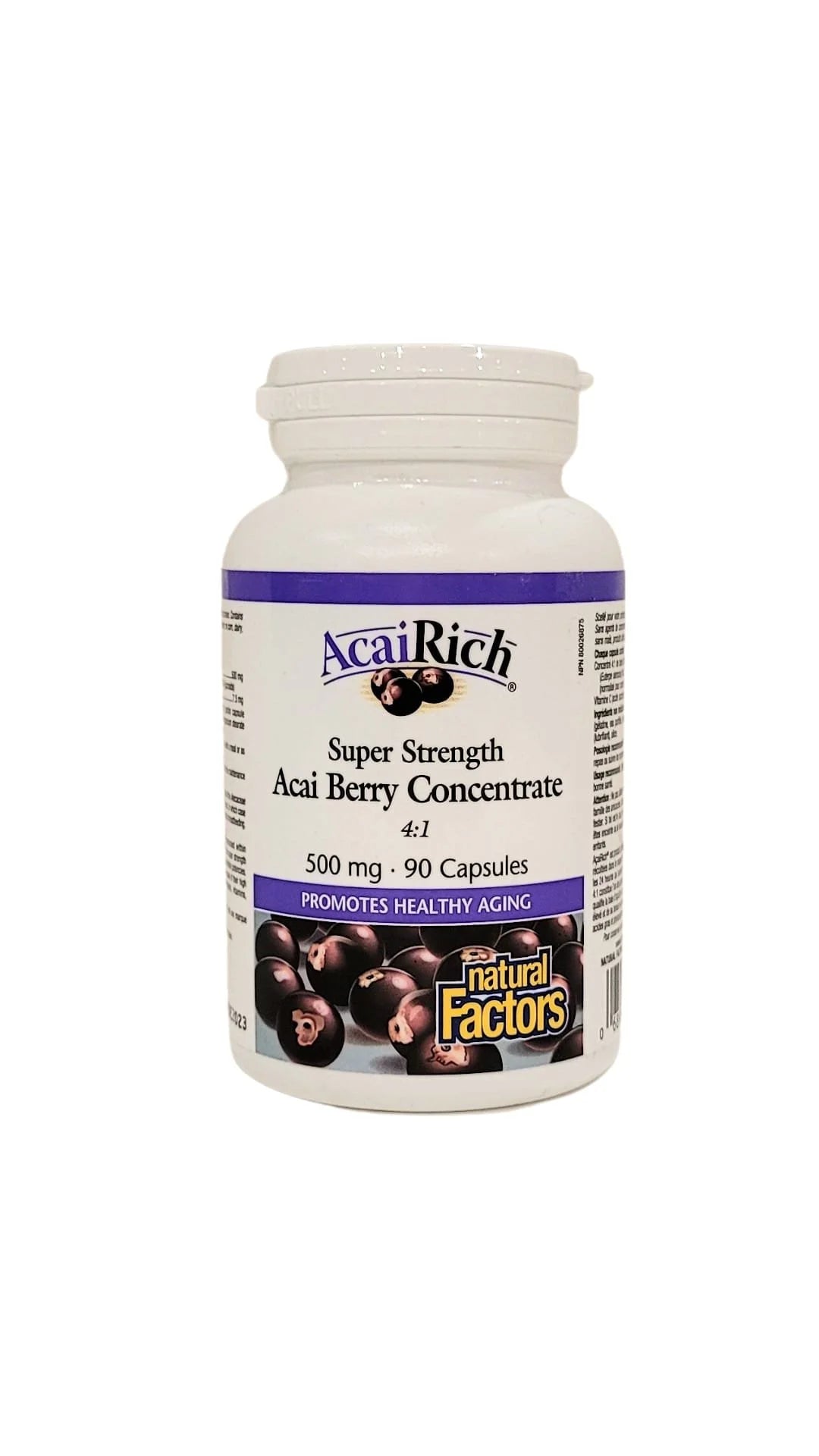 Natural Factors AcaiRich Super Strength Acai Berry Concentrate 500 mg