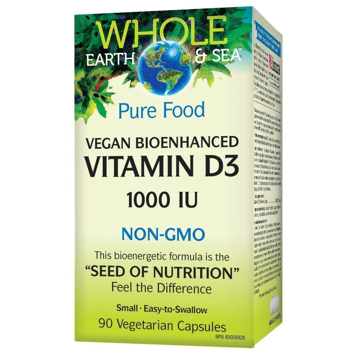 Vitamine D3 végétalienne Whole Earth and Sea 1000 UI