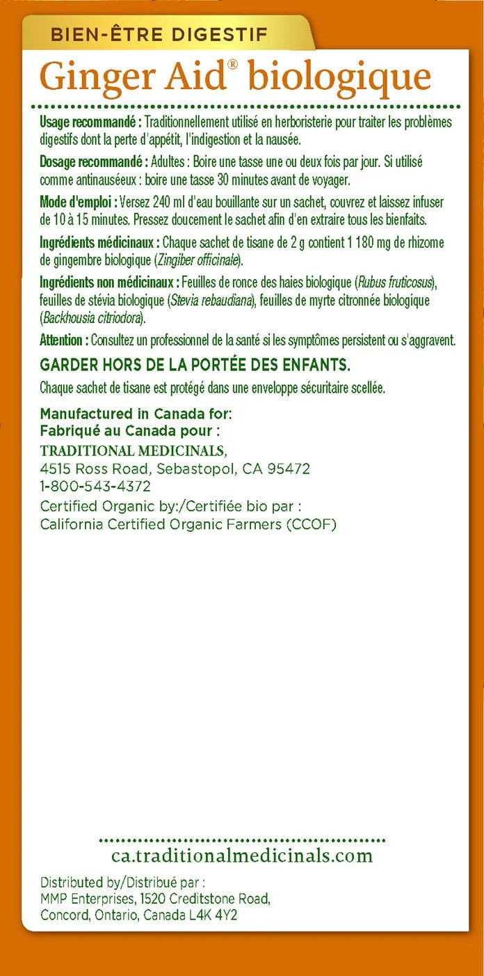 Traditional Medicinals Organic Ginger Aid