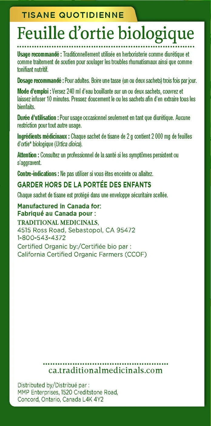 Traditional Medicinals Organic Nettle Leaf Tea