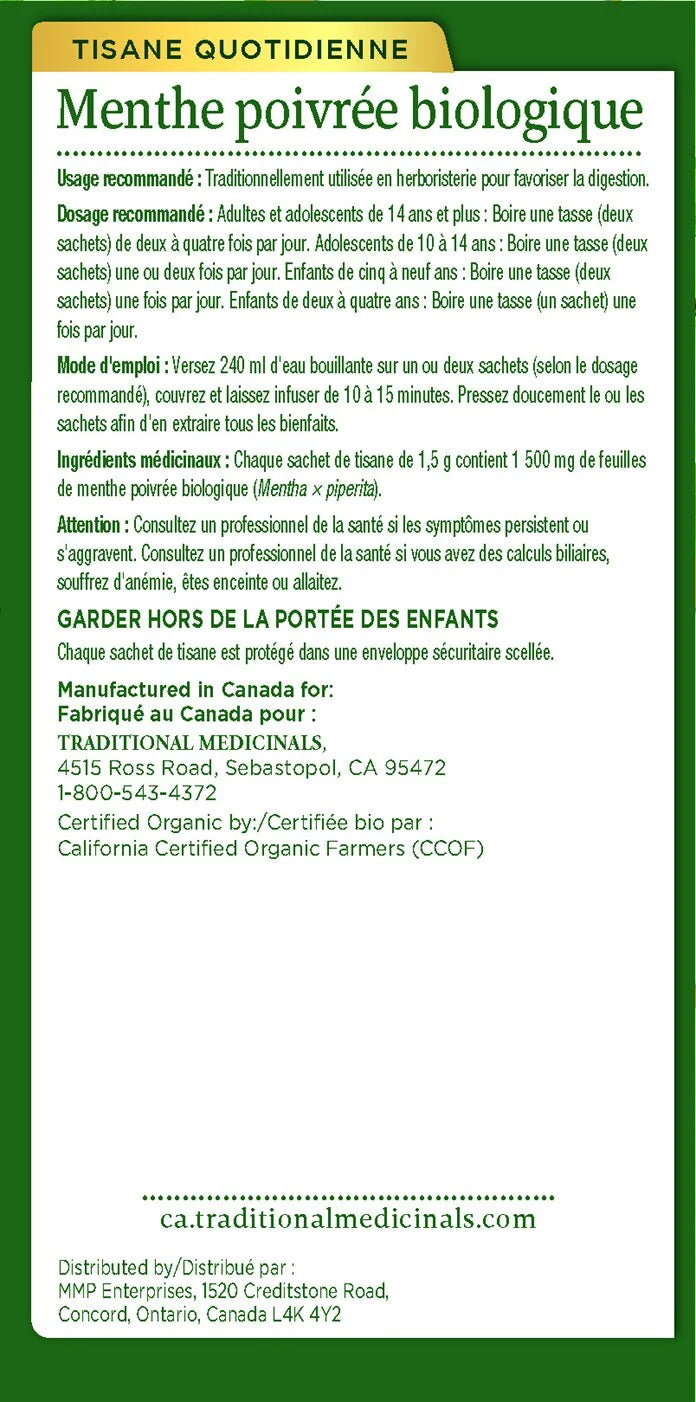 Traditional Medicinals Organic Peppermint Tea