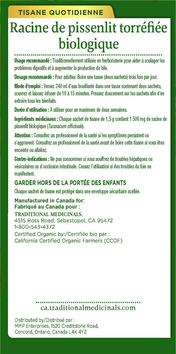 Traditional Medicinals Organic Roasted Dandelion Root Tea