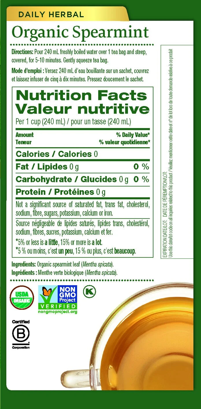 Traditional Medicinals Organic Spearmint Tea