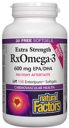 Natural Factors RxOmega-3 Extra Strength 600 mg